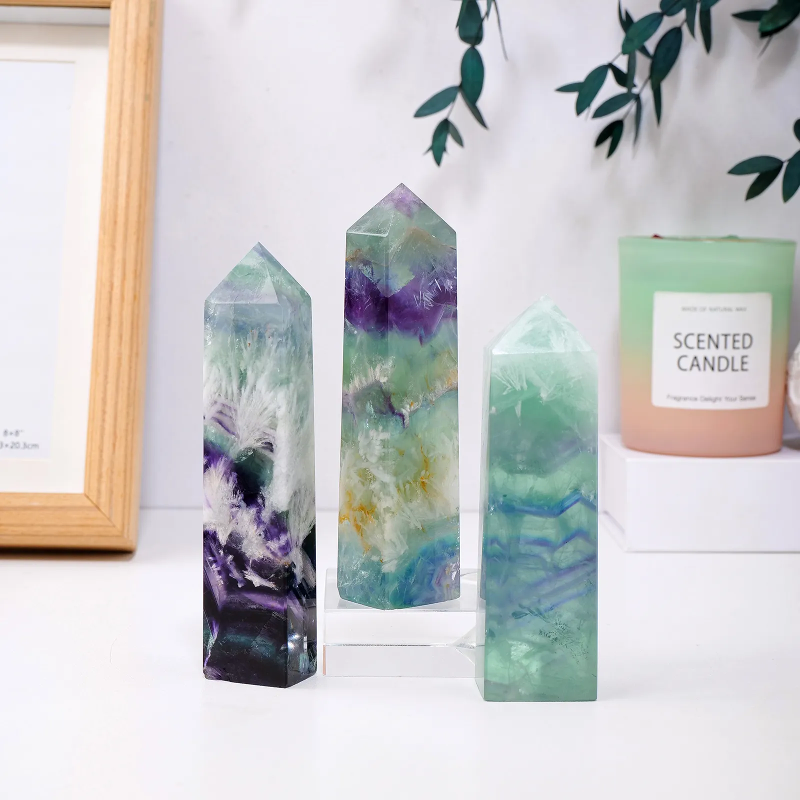 Feather Fluorite Point