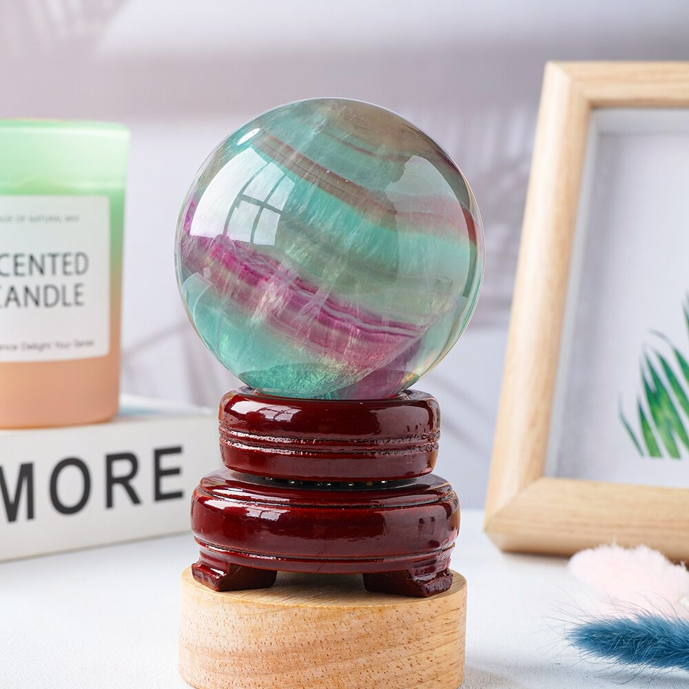 Watermelon Fluorite Sphere