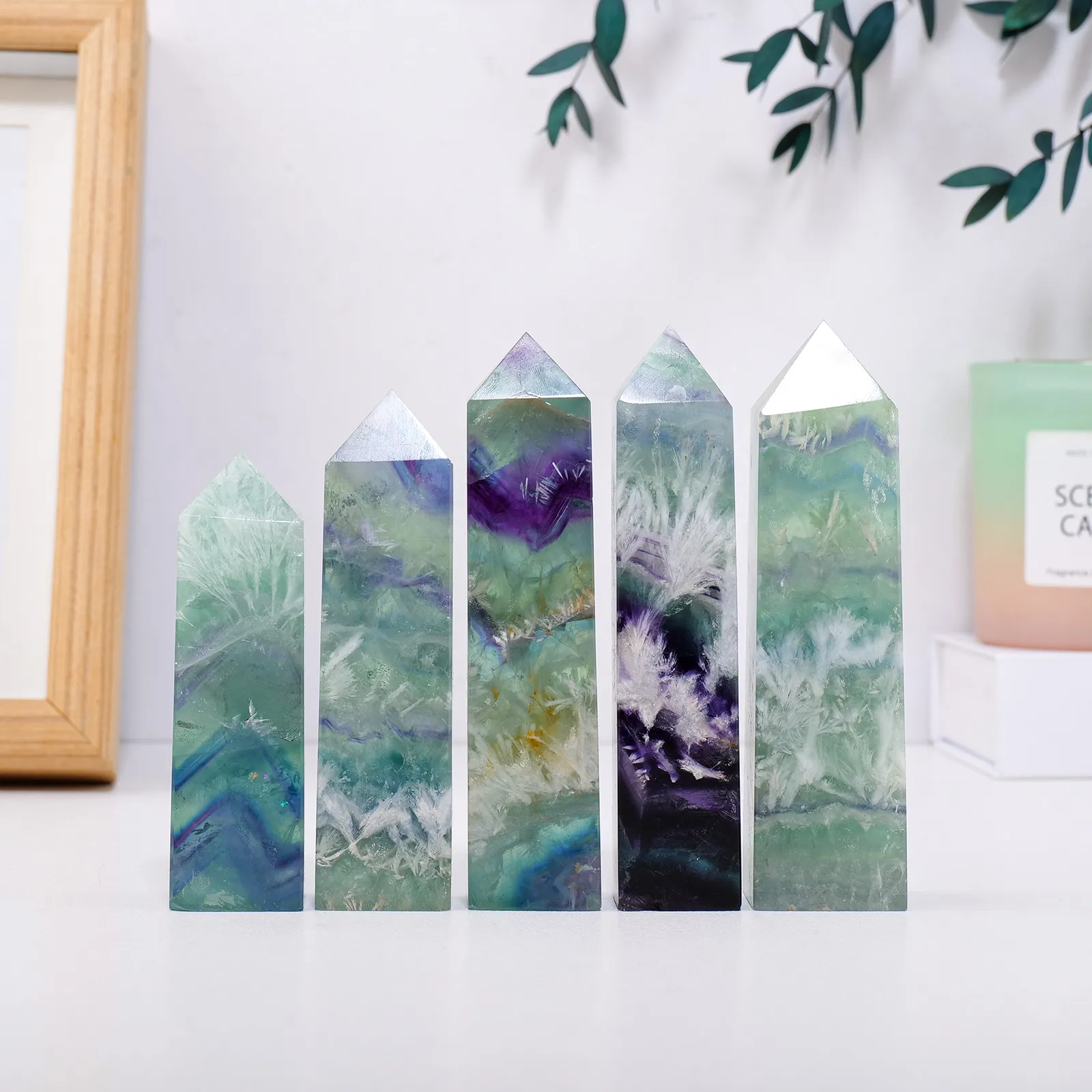 Feather Fluorite Point