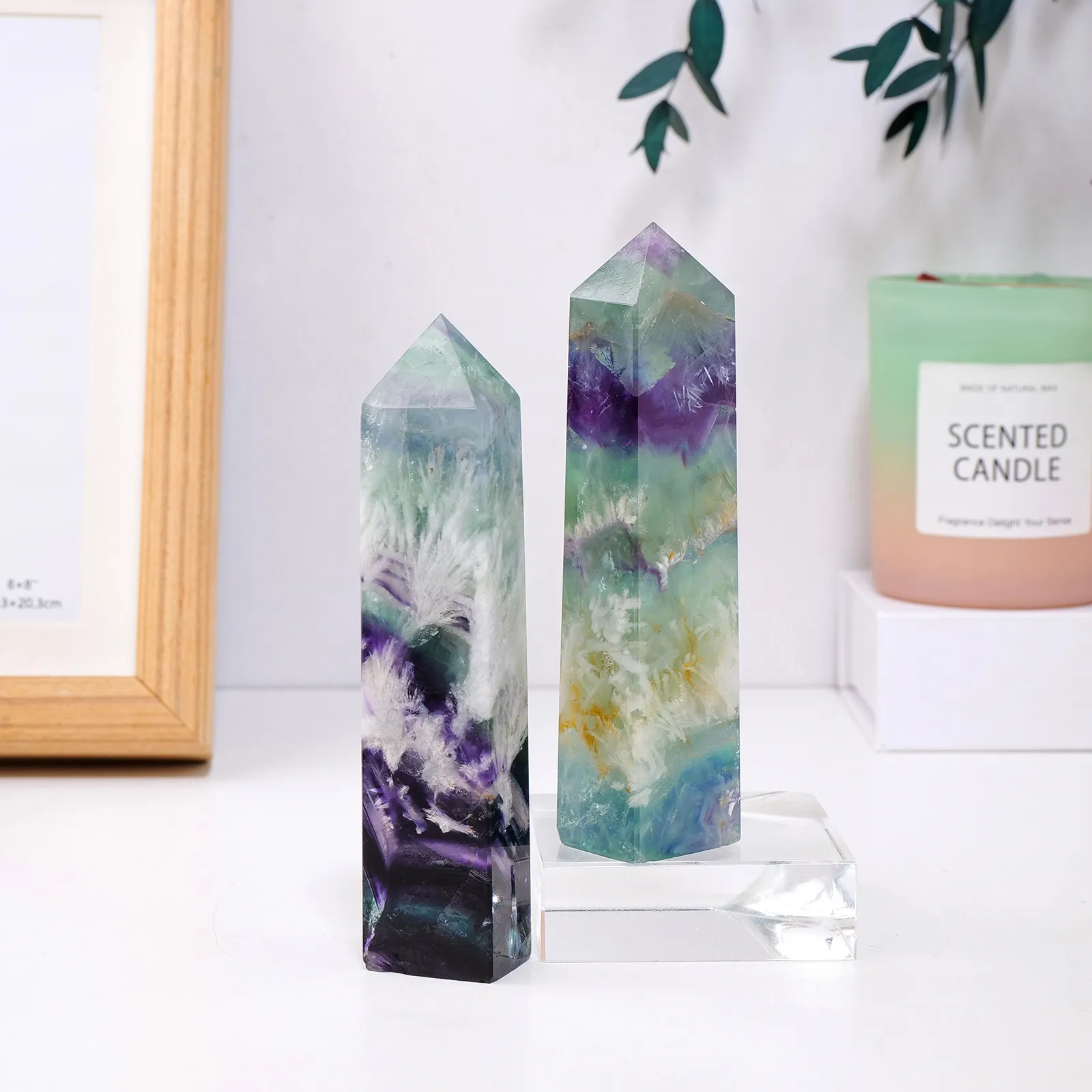 Feather Fluorite Point