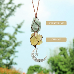 Crystal Moon Car Charm