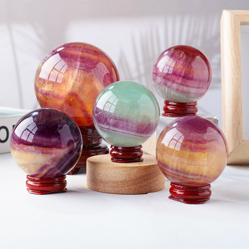 Watermelon Fluorite Sphere