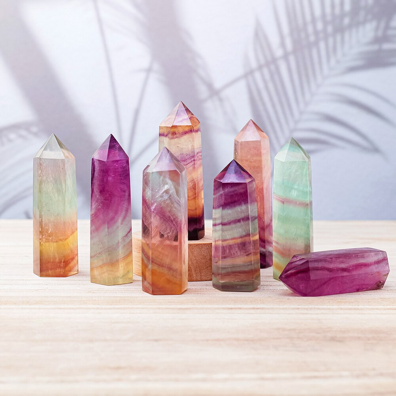 Watermelon Fluorite Point