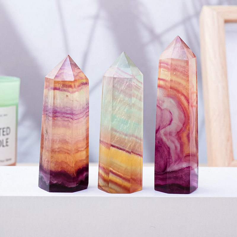 Watermelon Fluorite Point